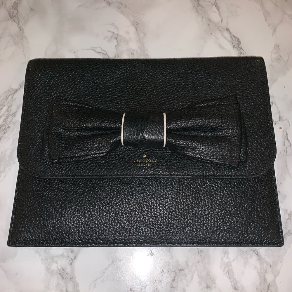 🌟 NWT 🌟 KATE SPADE ♠️ Leather Bow Clutch